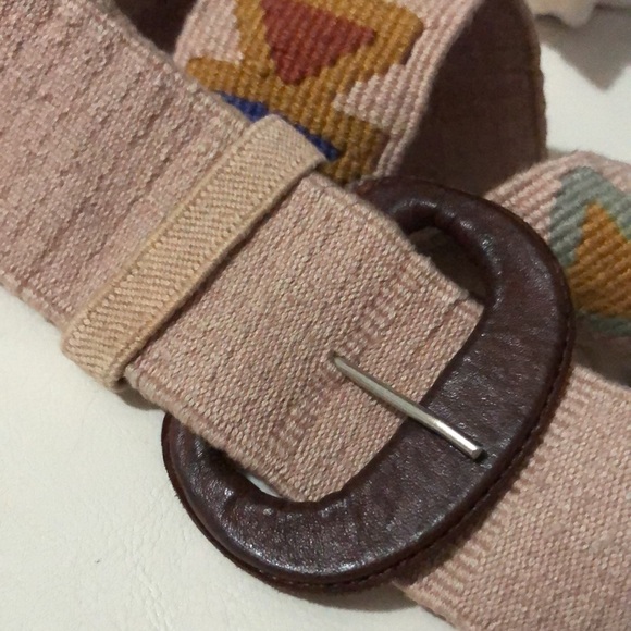 Vintage Woven Belt with Leather Buckle-Tan-Southwest Vibes - Picture 12 of 16